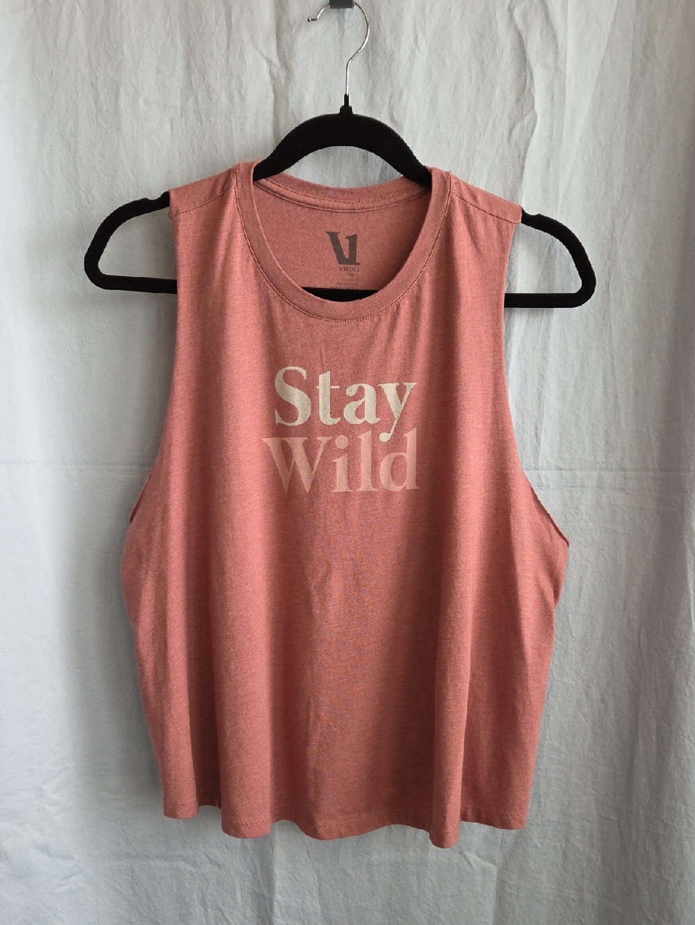 G486. Vuori Stay Wild Tank Top in Mauve Heather - Size L